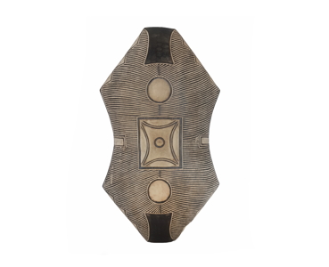 Carved Wood Shield - Oblong - 1